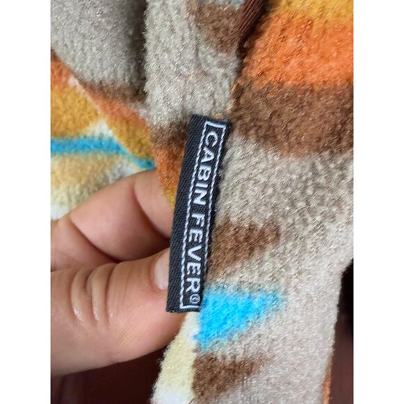 Cabin Fever Ramatex Southwestern Aztec Snap Pullover Fleece Sweater VTG Medium‎ - Picture 5 of 10